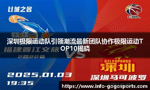 深圳极限运动队引领潮流最新团队协作极限运动TOP10揭晓